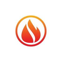 Kreis Feuer Flamme Logo-Design vektor