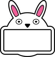 söt kanin djur- styrelse vektor illustration design