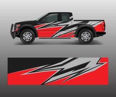 Offroad-Fahrzeug-Wrap-Design-Vektor. Pickup-Truck-Aufkleber-Wrap-Design-Vektor. vektor