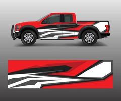 Renngrafik-Hintergrundvektor für LKW-, Pickup- und Fahrzeugbranding. Vinyl- und Wrap-Design-Vektor vektor