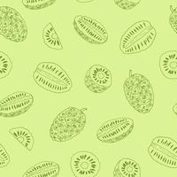 noni frukt sömlös mönster hand dragen klotter. , minimalism, skandinaviska, svartvit, skiss. tapet, textil- omslag papper bakgrund superfood mat vektor