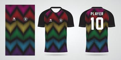 bunte Fußball-Trikot-Sport-Design-Vorlage vektor