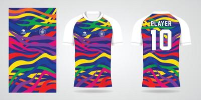 bunte Fußball-Trikot-Sport-Design-Vorlage vektor