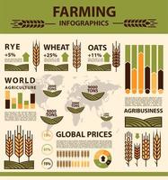 getreideanbau landwirtschaft infografiken, bauernweizen