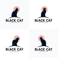 Satz von Katzen-Logo-Design vektor