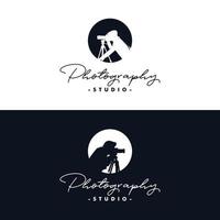uppsättning av fotografi och Foto studio logotyp vektor