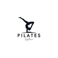 Trainer Pilates Frau Silhouette kreatives Vektor-Logo-Design vektor