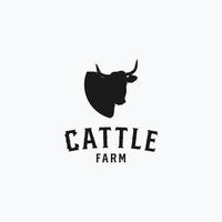 Farm-Symbol, Rinderfarm-Logo, Vektorgrafik-Design vektor