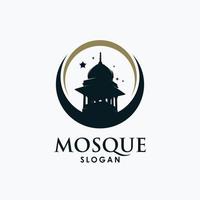 Logo-Vorlagendesign der islamischen Moschee vektor