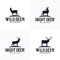 Wildhirsch mit Logo-Design vektor