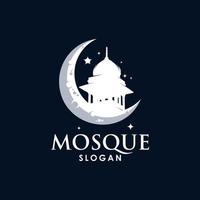 islamic moské logotyp mall design vektor