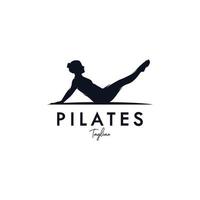 pilates yoga logotyp identitet design vektor