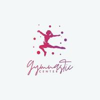 Fitness-Sport-Gymnastik-Logo elegante Design-Vektorvorlage vektor
