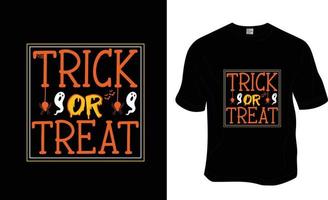 Süßes oder Saures, Halloween-T-Shirt-Design. druckfertig für Bekleidung, Poster und Illustrationen. moderner, einfacher T-Shirt-Vektor mit Schriftzug. vektor