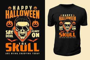 Halloween-Tag-T-Shirt-Design vektor