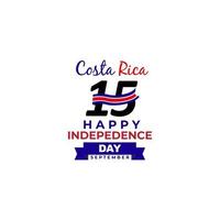 costa rica happy unabhängigkeitstag symbol logo vektor vorlage design illustration