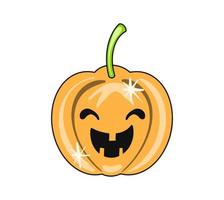 Vektor lustige gruselige Halloween-Kürbis-Symbol.