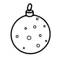 Rundes Ball-Weihnachtsbaumspielzeug mit Tupfen. vektor