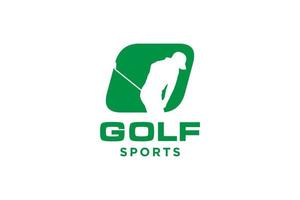 Alphabet-Buchstaben-Symbol-Logo o für Golf-Logo-Design-Vektorvorlage, Vektoretikett des Golfsports, Logo der Golfmeisterschaft, Illustration, kreative Ikone, Designkonzept vektor