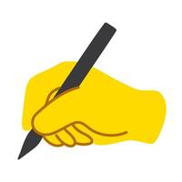 gul hand som visar symbol vektor