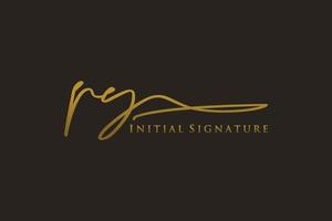 första py brev signatur logotyp mall elegant design logotyp. hand dragen kalligrafi text vektor illustration.