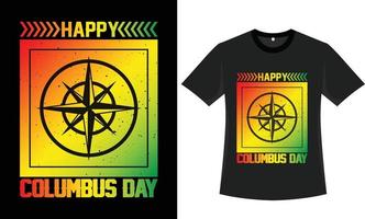 Columbus Day T-Shirt Designvektor vektor