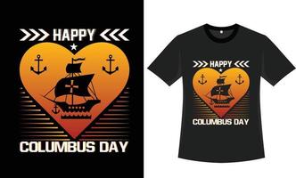 Columbus Day T-Shirt Designvektor vektor