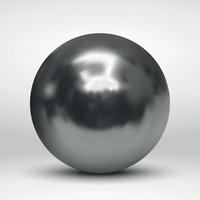 silver- boll över vit bakgrund vektor