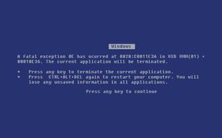 Bluescreen des Todes vektor