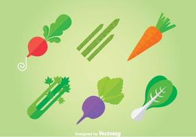Gemüse Flach Icons Vektor