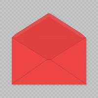 E-Mail-Umschlagvorlage auf transparentem Hintergrund. Grußkartenvorlage vektor