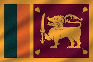 Nationalflagge von Sri Lanka vektor