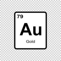 chemisches element gold. Vektor-Illustration vektor