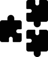 Puzzle-Glyphe-Symbol vektor