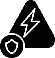 Glyphen-Symbol für elektrische Versicherungen vektor