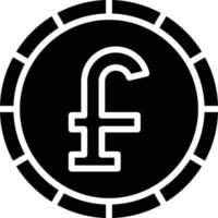 Pfund-Münzen-Glyphe-Symbol vektor