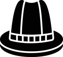 Top-Hat-Glyphe-Symbol vektor