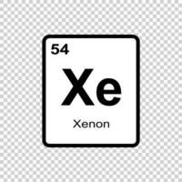 kemisk element xenon . vektor illustration