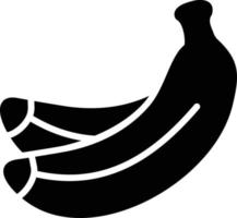 Bananen-Glyphe-Symbol vektor