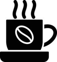 Glyphen-Symbol für heißen Kaffee vektor