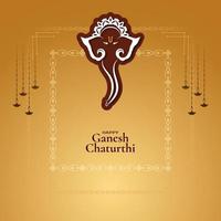 traditioneller hinduistischer glücklicher ganesh chaturthi festivalhintergrund vektor