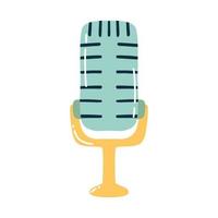 Mikrofon. handgezeichnete mikrofon.vektorillustration. Mikrofon für Podcast. vektor