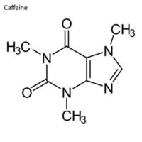 skelett- formel av koffein vektor