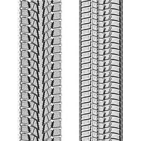 Vektor-Illustration von Autoreifenspuren auf weißem Hintergrund vektor