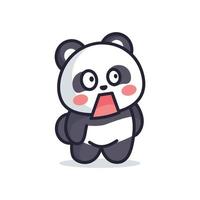 Panda posiert süß und bezaubernd vektor