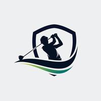 golf sport logotyp mall design vektor