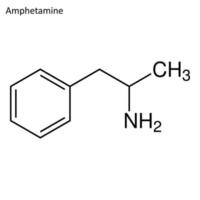 skelett- formel av amfetamin vektor