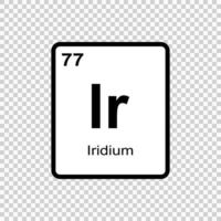 kemisk element iridium . vektor illustration