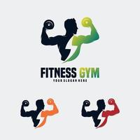 fitness gym logotyp formgivningsmall vektor
