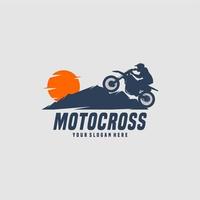 Logo-Designvorlage für extreme Motocross-Sportarten vektor